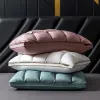 Oreiller Peter Khanun Luxurious Goose Down Oreiller King Size Pinche Pleat Orthopedic Pillow for Sleep 100% Cotton Cover Queen Size