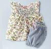 Little Maven Sets Girls Flowers Baby Kids Girls kledingsets voor Summer Children Outfits Suits 1pcs Shirt Pants8368981