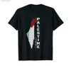 T-shirt maschile 100% Mappa palestina di cotone keffiyeh thobe t-shirt arabo maschi