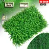 12pcs 24x16 Künstliche Boxholzplatten Topiary Hedge Hedge Plant Faux Fake Gras Blumen Hedge Wandgrüne Matte 240415