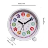 Clocks Modern Silent Wall Clock Easy to Read Educational Tool Telling Time Teaching Clock For Kids Teenagers Boys Girls