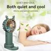 Electric Fans New Cross Border Mini Desktop Small Fan Cartoon USB Charging Portable Mobile Phone Holder Handheld Fan