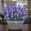 Bröllopsblommor Melda Bouquet Bride Artificial Lavender Flower Gunch Of Purple Bridesmaid Holding Diy Home Party Decor