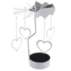 Candlers Rotary Tea Light Solder Christmas Elk Angel Metal Candlestick Merry Decoration For Home Ornement Noël NAVIDADAD