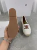 Luxury top quality embroidered lettering linen slip on shoes sole spring flats loafers hand made shoe for women casual factory size 35-40