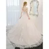 Schouderjurk Champagne Country off ivory vintage bruiloft voering charmant een lijn plus size bruidsjurken hof trein kant lange tule robe de mariage vestidos