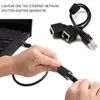 ANPWOOOOO ETHERNET SPLITTER ADAPTER 0.3 M LAPTOP Professional Ethernet Adapter مع كابل تمديد كابل الشبكة