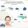 Sand Play Water Fun Baby Bath Toys Icke-Toxic Foam Aircraft Submarine Shape Floating Pool Children Montessori Gifts Q2404261