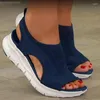 Scarpe casual Summer Women Sandals tacchi morbidi signore zeppe di punta per la piattaforma sandalias del tallone mujer