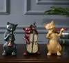 New Handicraft Gentleman Kitten Band Three Piece Set Decorações de casa Presentes de casamento Ornamentos5636133