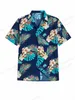 Camicie casual maschile camicie floreali camicie di moda camicie hawaian cagn vocazione campeggio spiaggia camicia lapel cuba lapel girare allo-down-down maschile abbigliamento 240424