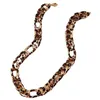 Strands Collana di collegamento in metallo vintage Collana a catena cubana Collana da donna Gold Leopard Pattern Pattern Collana Mashion Fashion 240424