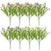 8st konstgjorda blommor falska blommor bukett dekorativa faux blommor mittstycken realistisk simulering blommor plastgrönska 240415