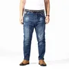 Men's Jeans Large mens jeans 6XL 7XL 8XL 180KG summer mens loose pants denim blue Plus brand torn clothingL2404
