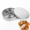 Moules 11pcs / Set en acier inoxydable Round Cookie Biscuit Cercle Certe Coupes de pâtisseries Métallines Moule de boulange de boulange