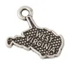 Hele trendy legering US West Virginia Map Charms American State Diy Charms 1618mm AAC0275643286