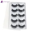 5 par Pure Handmade Cotton Black Band Eyelashes Mest populära G6 Series 8 Style Natural Long 3D Faux Silk Hair False Eyelashs Extvention