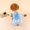 Vestido de vestido de cachorro de cachorro, vestido princesa de cachorro Kitty Teddy roupas novas roupas de estimação de cachorro