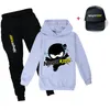 Kläder sätter barn ninja kidz småbarn hoodie tröja byxor mode baby flickor barn kläder pojke casual sportkläder kostym hatt