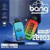 Originele knal 20000 Puffs vape met een wegwerp e-sigaret Bangking Bangbox 20k Kies 12 smaken 25 ml oplaadbare batterijolie-indicator Smart scherm Mesh spoel