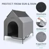 Cat Carriers Cates منازل 48 X-Large Dog House في الهواء الطلق ث/مقاومة للماء 600D PVC دائمة 2x1 سرير الكلب في داخلي وخارجي ملجأ الكلاب 240426