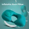 Oreiller portable mini oreiller de cou gonflable u forme d'air de forme oreiller à la tête de cerve