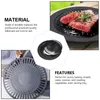 Pans Portable Gas Stove Iron Baking Pan Mold Grill Round Bakeware Oven Grilling