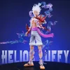 21CM Anime One Piece Luffy GEAR 5 Figurine Nika Sun God Action Figures Collectible Model Doll Toys Children Gift 240416