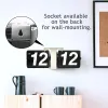 Zegarki Vintage Flip Butk Creat Creative Auto Flip Wall Mount Classic Mechanical Clock Bateria Dekoracja prezentów Home Office