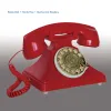 Accessoires Rotary Dial Téléphone Retro Retro Fandline Phones avec téléphone à cloche en métal classique avec haut-parleur et identifiant de l'appelant pour le bureau à domicile