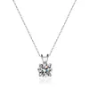 Four Claw Classic Mosan Diamond Necklace for Women d Color 1 925 Sier Mosan Pendant Necklace