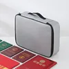 Fireproof And Waterproof Travel Document Storage Bag Large Capacity Home Passport Document Bag Certificate Archive Storage Box