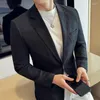 Ternos masculinos Summer Blazer Jackets coreanos de roupas de luxo de luxo para homens para homens de alta qualidade respiram um botão de fit casual casual