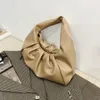 Bolso elegante diseñador de bolsos para mujer plisado bolsas de axila de cuero esponjoso para mujeres 2024 marcas carteras