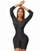 Women's Shapers Fajas Full Body Shaping Bodysuits For Long Sleeve Compression Garments After Liposuction Postpartum Shapewear Women