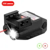 Lumières Tactical LED Arme Gun Light Red Laser Sight Combo 350 Lumen USB Pistolet rechargeable Lumière compact à rail compact Arme Lumière