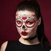 Tattoo Transfer 10 Sheets Halloween Face Stickers Day of the Dead Party Temporary Tattoo Dekorera 240427