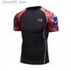 Męskie koszulki pływackie T-shirt męski strój kąpielowy UV Protection plaża Strażnik surfing nurkowanie Rashguard długie rękawy Q240426