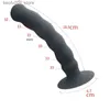 Andra hälsoskönhetsartiklar Silikon Anal Plug Vibrator Prostate Massage Kvinnlig manlig homosexuell onani Vuxen Game Produkt 10 Lägen Q240426
