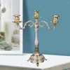 Candle Holders European Metal Candlestick Stand Home Decor Wedding Prop Romantic Holder Candelabra 3/5 Heads