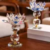 Bandlers Crystal Lotus Flower Holder Reflexe Café Café de diamant écrasé Table à manger Party Party Decor