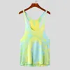 Men Men Men Men Tanks Tops Tie Dye Oneck Streatwear Streatwear Summer Vests Сексуальные каникулы фитнеса повседневная одежда S5XL 240410