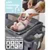 Baby 4 i 1 Bassinet Bedside Sleeper - Multifunktionell sängkläder, Playard, omklädningsbord, bärbar basinet för nyfödda - perfekt för samsida och resor