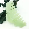 Massagem cabeludo cabelos penteados naturais jade stone guasha gua sha placo pente de pente de massagem massageador de mangers de mangueira pente de saúde