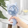 Electric Fans 3 Colors Portable Handheld Fan Hand Pressure Fan Mini Portable Fan Without Battery Household Cute Fan Cooling Cartoon Held Fan