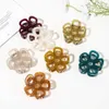 Clamps Solid Color Cutout Hair Clip Flowers For Women Fashion Matte Hair Claw Barrettes Hairpin Hair Accessories Ponytail Headwear Y240425