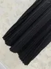 Casual Dresses Fashion Patch Lace Trim Knit Pleated Midi Dress for Women High Quality O-Neck Long Sleeve Formal Party Female 2024