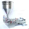 ZONESUN Pneumatic Double Nozzles Paste Liquid Cream Honey Beverage Juice Filling Machine Pneumatic Oil Bottle Filler ZS-GY2