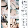Tattoo Transfer Temporary Tattoo Cute Stickers Black Smile Rose Tatto Witch Cube Arm Waterproof Long Lasting Hand Back Fake Tattoo Stickers 240427