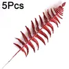 Dekorativa blommor 5st DIY Artificial Glitter Christmas Party Flower Arrangement Bambu Leaf BRANCH Home Garden Decoration Xmas Tree